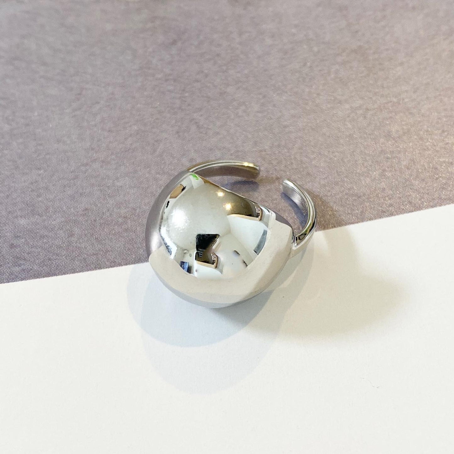 silver925ビッグボールリング 20