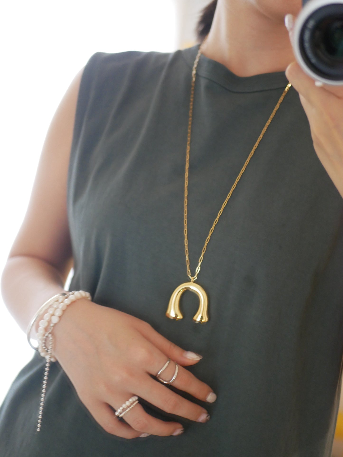 18k coating alloy necklace