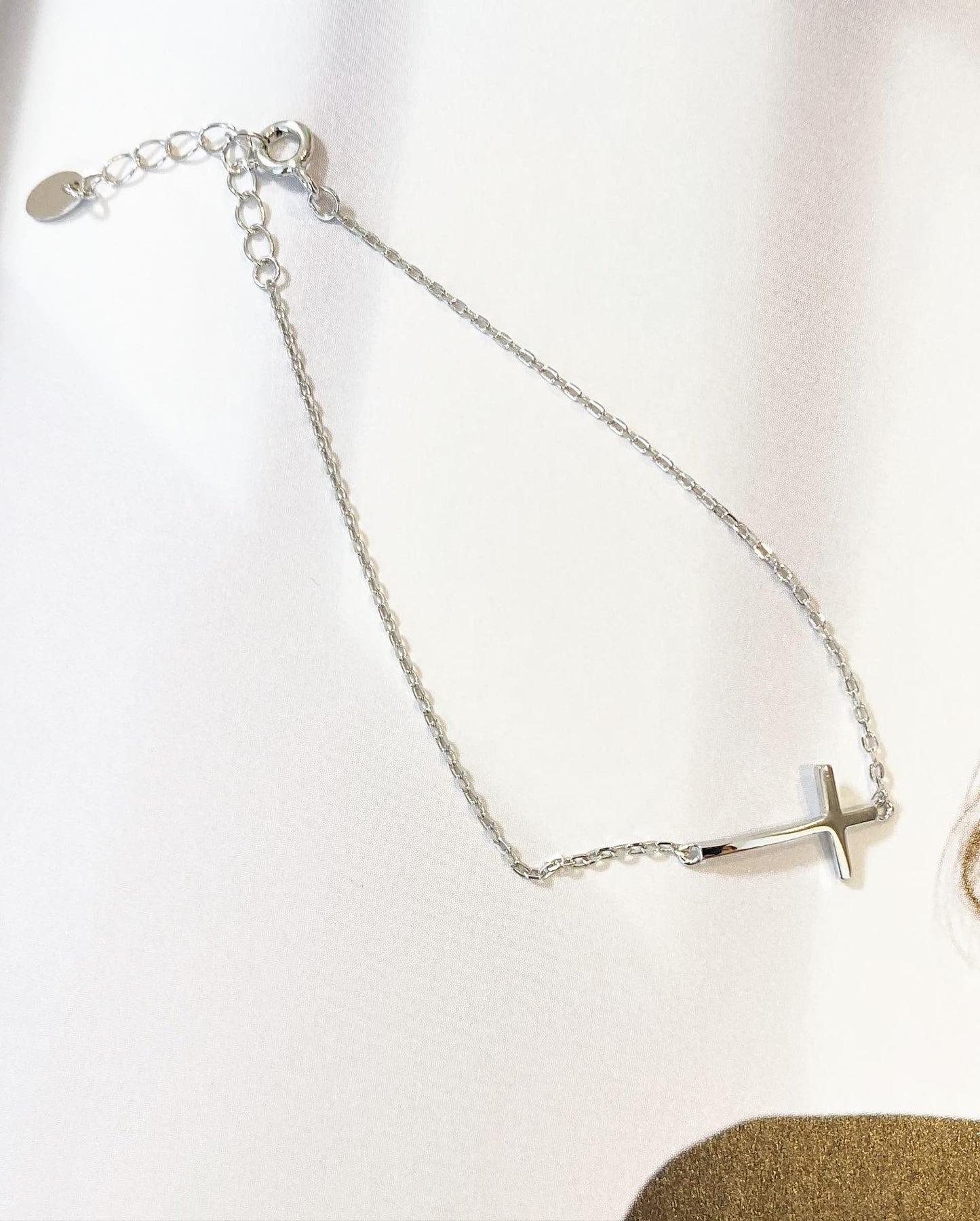 silver925クロスブレスレット