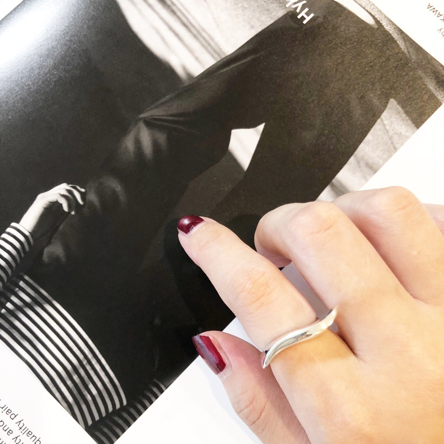 silver925プレートウェーブリング84