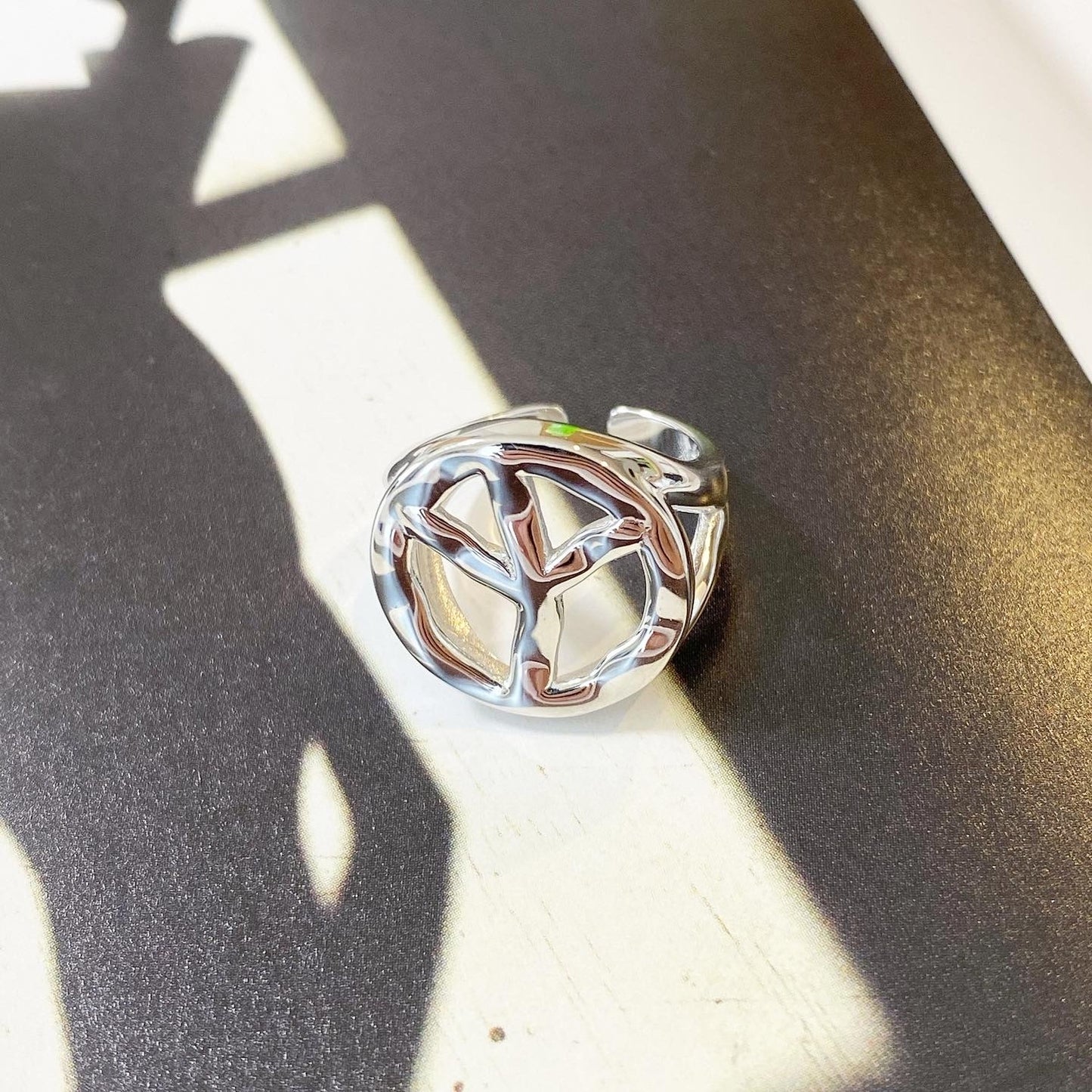 silver925シンボルウェーブリング85