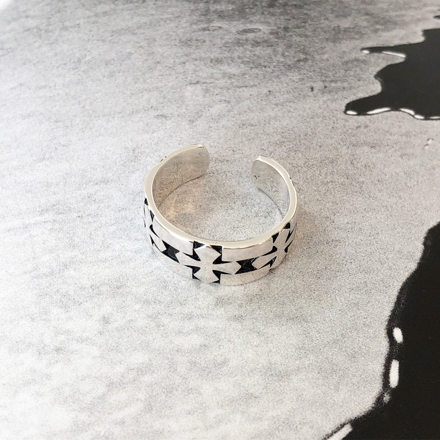 silver925ワイドクロスリング30