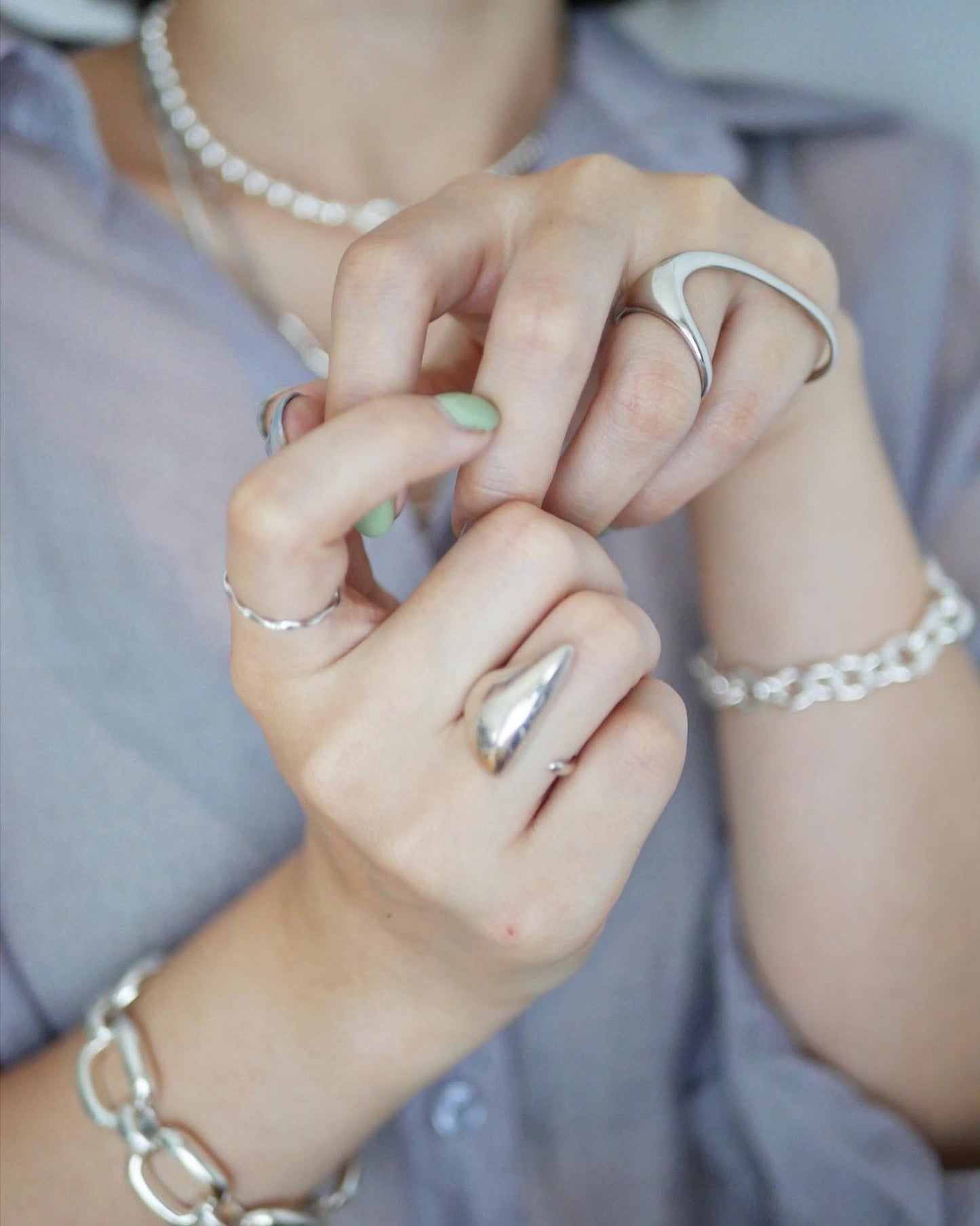 silver925 chain bracelet B51