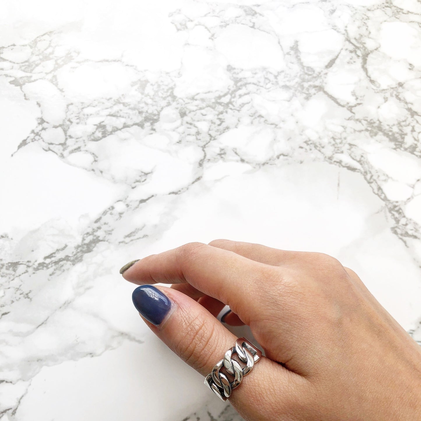 silver925ワイドチェーンモチーフリング63