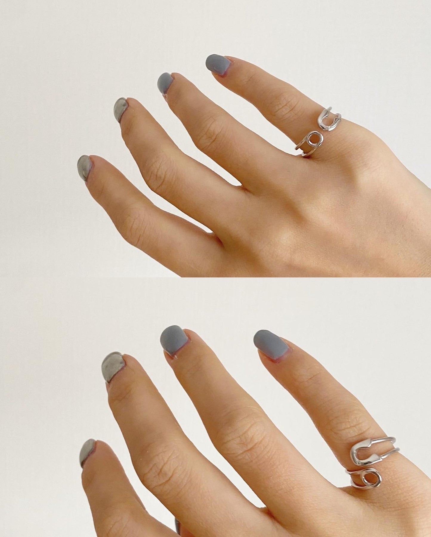 silver925安全ピンリング52