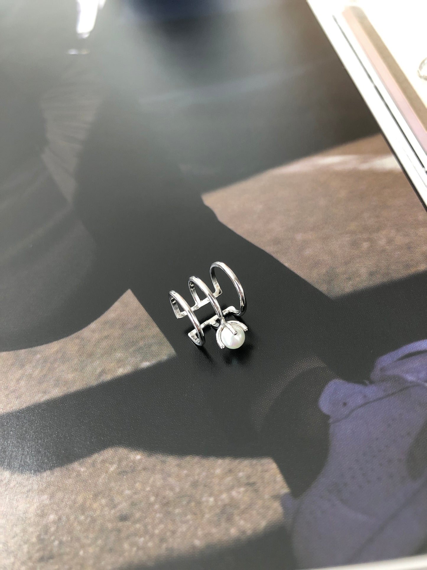 silver925パールイヤカフ