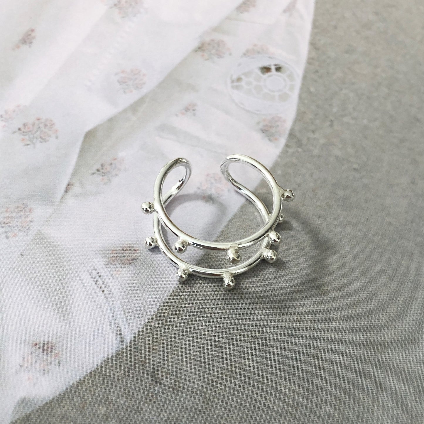 silver925華奢スタッズリング54