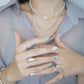 silver925 asymmetry ball chain necklace
