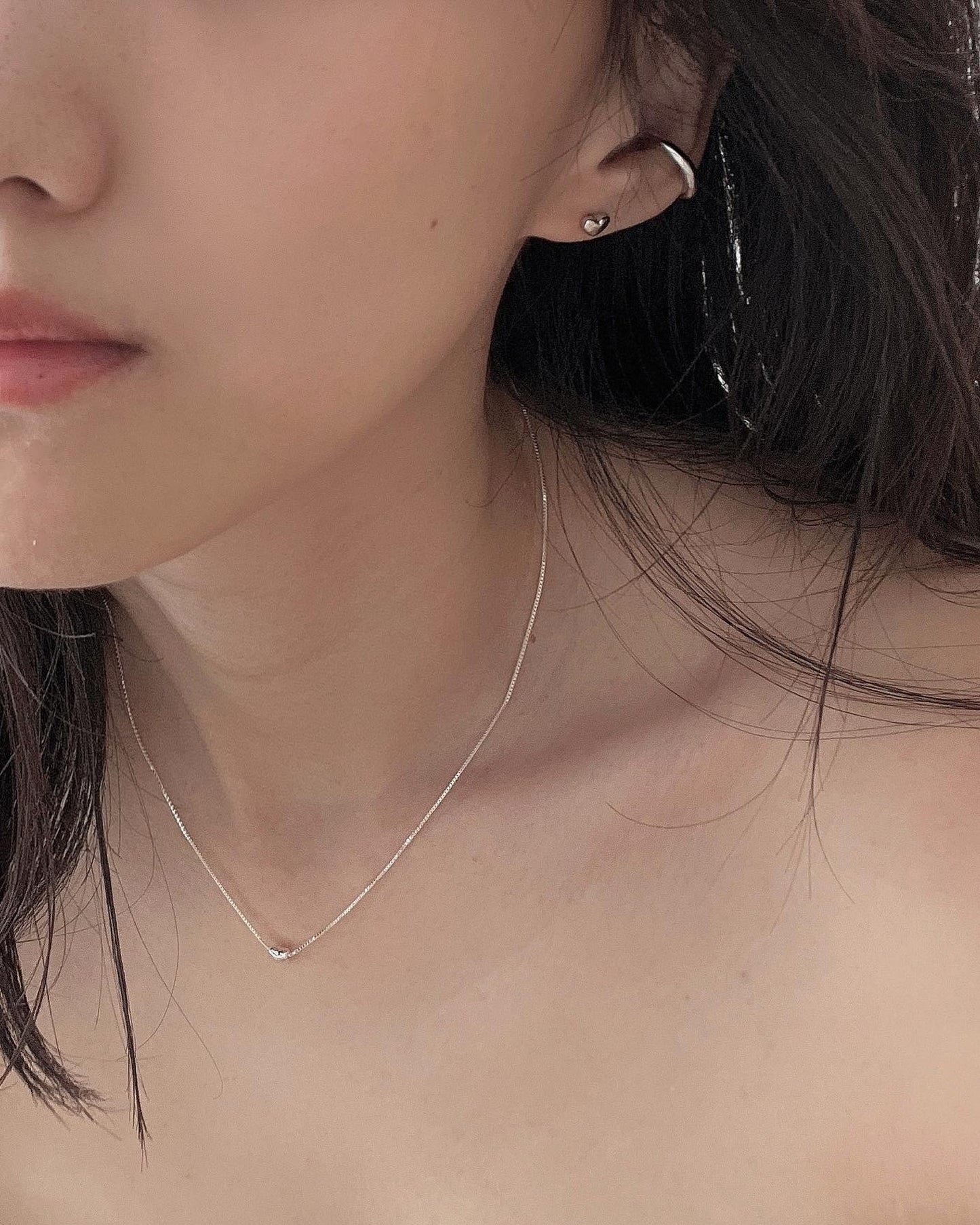 silver925 petit heart necklace
