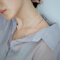 silver925 asymmetry ball chain necklace
