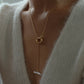 18k coating Pearl alloy necklace